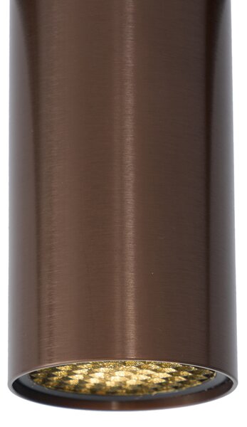 Sodobni reflektor temno bronaste barve za sistem tirnic 1-fazni GU10 35 mm - Slimline Nubee Honey