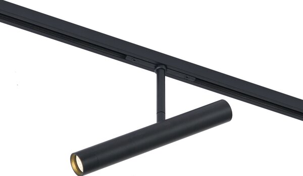 Sodobni reflektor črn za 1-fazni sistem tirnic - Slimline Avery