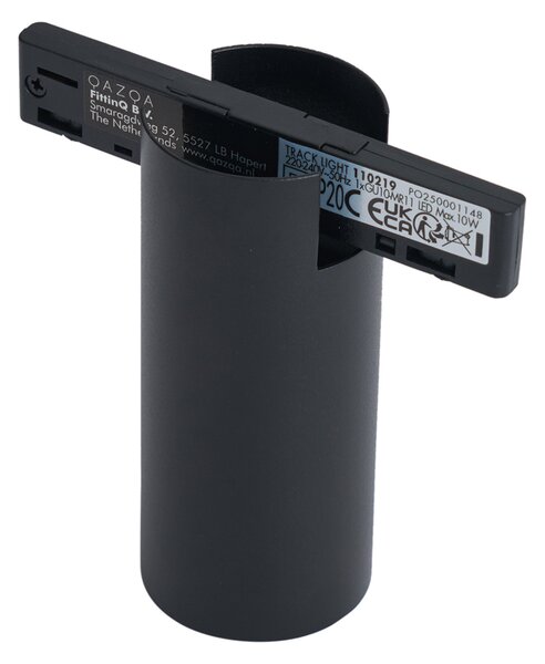 Sodobni reflektor črn za sistem tirnic 1-fazni GU10 35mm - Slimline Nubee Honey