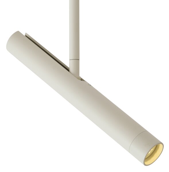 Sodobni reflektor bež z belo za enofazni sistem tirnic - Slimline Avery