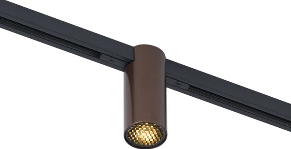 Sodobni reflektor temno bronaste barve za sistem tirnic 1-fazni GU10 35 mm - Slimline Nubee Honey