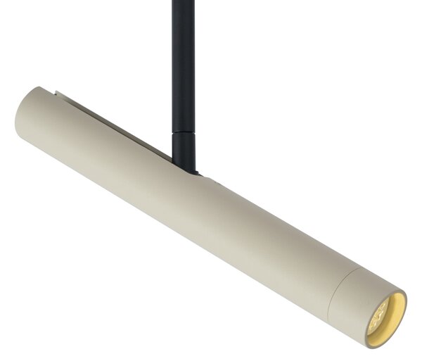 Sodobni reflektor bež barve s črno za 1-fazni sistem tirnic - Slimline Avery