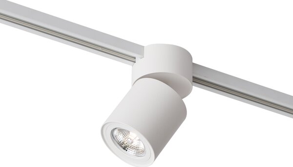 Sodobni beli reflektor za 1-fazni sistem tirnic GU10 70mm - Iconic Roto