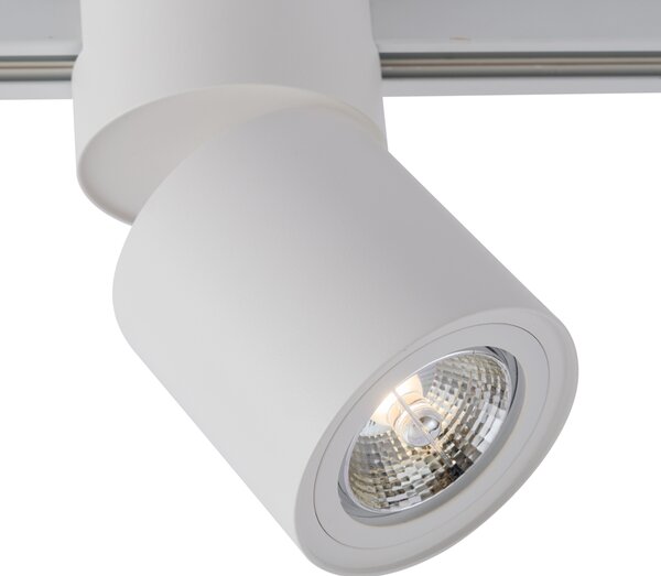 Sodobni beli reflektor za 1-fazni sistem tirnic GU10 70mm - Iconic Roto