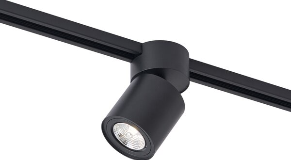 Sodobni črni reflektor za 1-fazni sistem tirnic GU10 70mm - Iconic Roto