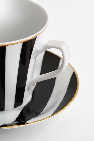 La Mania Skodelica s podstavkom La Mania Stripes 200 ml