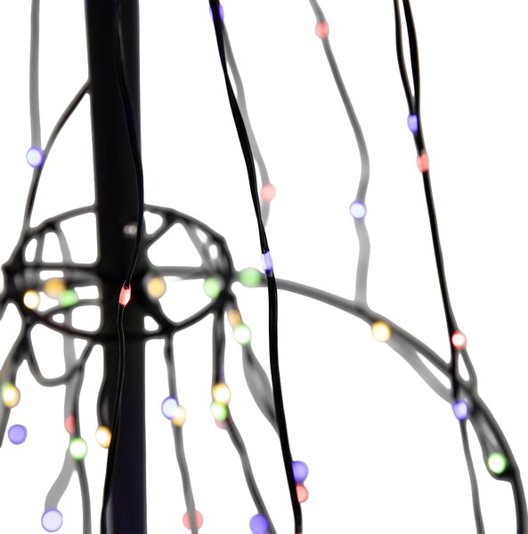 Božična stoječa svetilka črna jelka 150 cm vklj. LED RGB s časovnikom IP44 - Ugoku