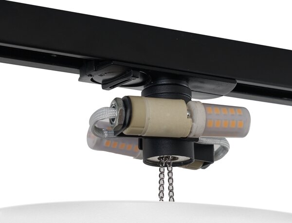 Moderna bela stropna svetilka za sistem tirnic 1-fazna 2-luči - Iconic Pulley