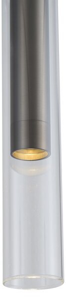 Sodobni reflektor v barvi kovine s prozornim steklom za 1-fazni sistem tirnic - Slimline Loyce