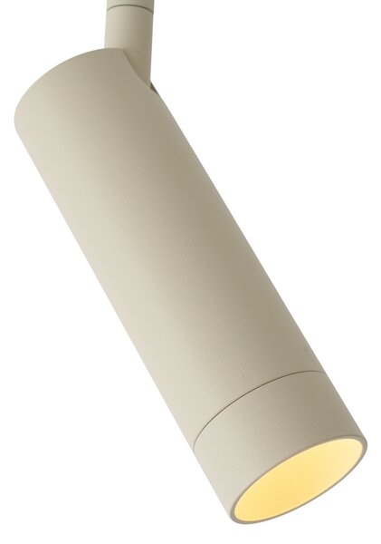 Sodobni reflektor bež z belim adapterjem za 1-fazni sistem tirnic GU10 35mm - Iconic Jeana Luxe