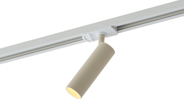Sodobni reflektor bež z belim adapterjem za 1-fazni sistem tirnic GU10 35mm - Iconic Jeana Luxe