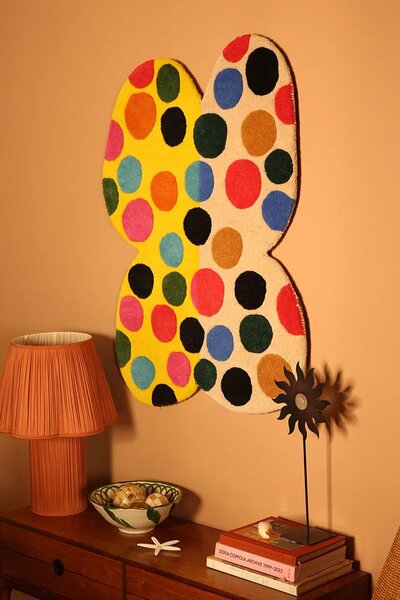 Doing Goods Volnena preproga Doing Goods Marley Multi Butterfly 105 x 80 cm
