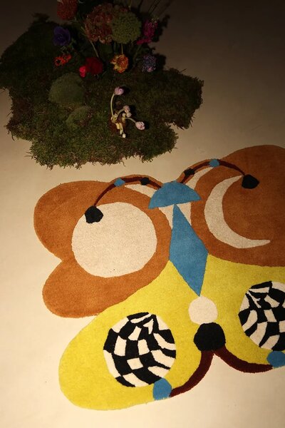 Doing Goods Volnena preproga Doing Goods Melody Moon Butterfly 85 x 100 cm