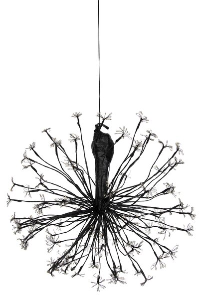 Božična viseča svetilka sfera črna 60 cm vklj. LED z časovnikom IP44 - Nobu