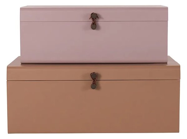 House Doctor Komplet škatel za shranjevanje House Doctor HDMetal 52 x 26 x 20 / 60 x 36 x 24 cm 2-pack