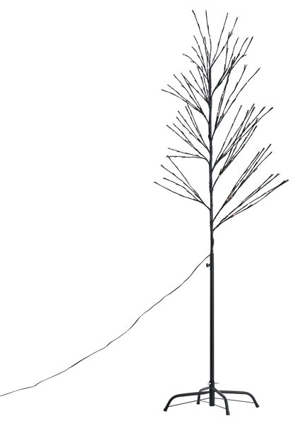 Božično drevo črno 200 cm vklj. LED IP44 - Vixen