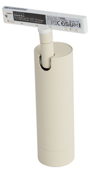 Sodobni reflektor bež z belo za enofazni sistem tirnic GU10 35mm - Slimline Uzzy