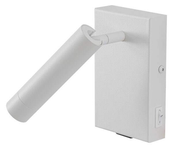 Moderna stenska svetilka bela nastavljiva z USB-C - Croft