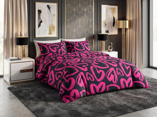 Posteljnina iz mikrovlaken AMORYS roza Dimenzije posteljnine: 2 kom 70 x 80 cm | 160 x 200 cm
