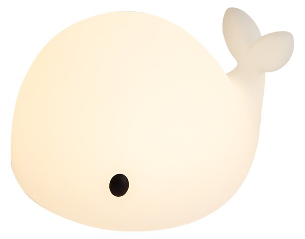 Namizna svetilka bela 30 cm vklj. LED zatemnilna IP54 polnilna - Baby Whale