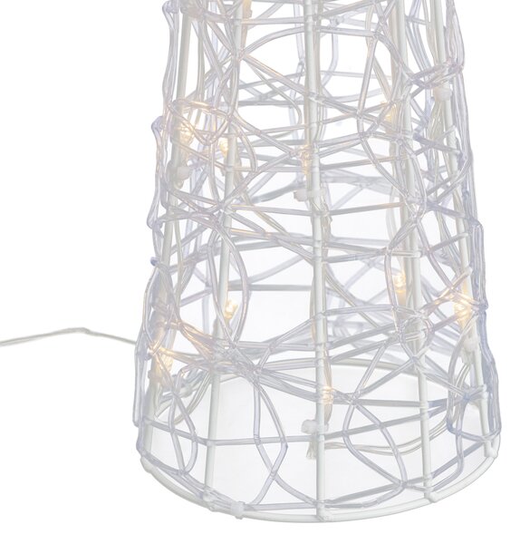 Božično drevo prozorno 60 cm vklj. LED IP44 - Coni