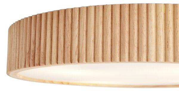 Japandi stropna svetilka lesena 50 cm 4-luči - Lyra