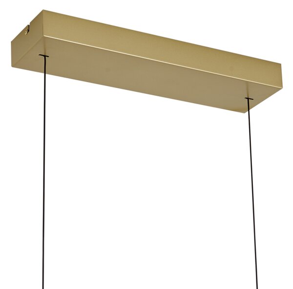 Moderna viseča svetilka medenina s prozornim steklom, vklj. LED Easylift - Catch