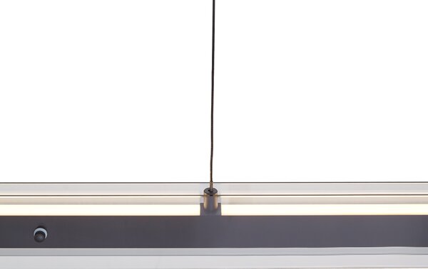Moderna viseča svetilka črna z dimnim steklom vklj. LED Easylift - Catch