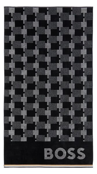 BOSS Bombažna brisača za plažo BOSS CUBO 90 x 160 cm