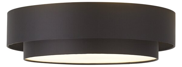 Sodobna stropna svetilka črna 50 cm 3-luč - Drum Duo