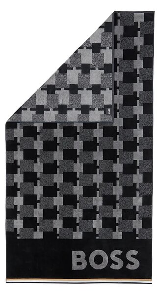 BOSS Bombažna brisača za plažo BOSS CUBO 90 x 160 cm