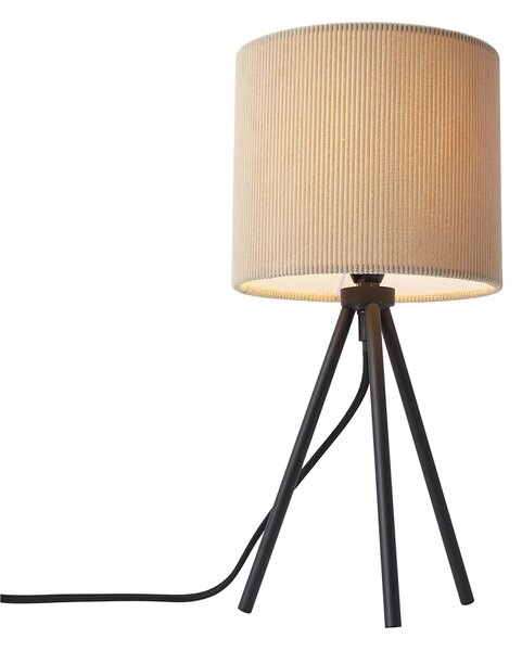Moderna namizna svetilka s stativom taupe z žametnim senčilom - Luz