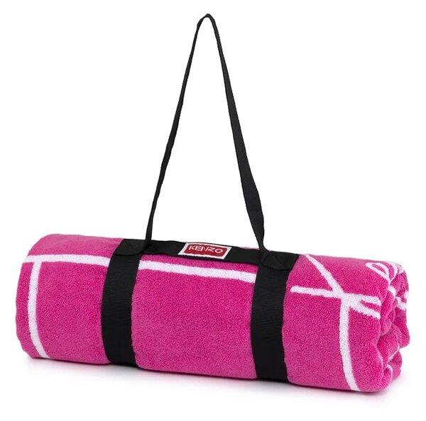 Kenzo Bombažna brisača za plažo Kenzo KTATAMI Fuchsia 90 x 170 cm