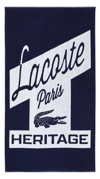 Lacoste Bombažna brisača za plažo Lacoste LRETRO Marine 90 x 160 cm