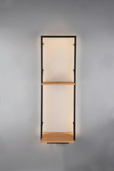 STENSKI REGAL 30/90/30 cm naravne barve, črna
