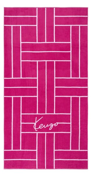 Kenzo Bombažna brisača za plažo Kenzo KTATAMI Fuchsia 90 x 170 cm