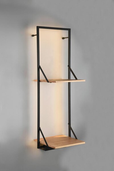 STENSKI REGAL 30/90/30 cm naravne barve, črna