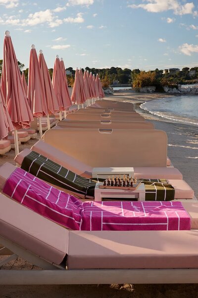 Kenzo Bombažna brisača za plažo Kenzo KTATAMI Fuchsia 90 x 170 cm