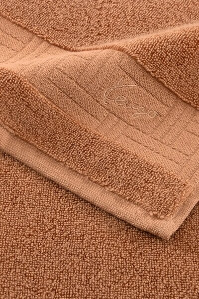 Kenzo Srednje velika bombažna brisača Kenzo KWEAVE Cannelle 70 x 140 cm