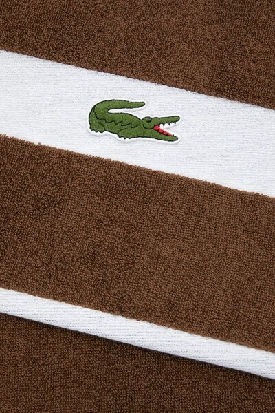 Lacoste Velika bombažna brisača Lacoste LCASUAL Pecan 90 x 150 cm