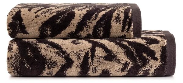 Kenzo Srednje velika bombažna brisača Kenzo KFAUVE Naturel 70 x 140 cm