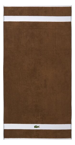 Lacoste Velika bombažna brisača Lacoste LCASUAL Pecan 90 x 150 cm