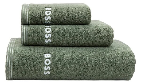 BOSS Srednje velika bombažna brisača BOSS EDGE Lichen 70 x 140 cm