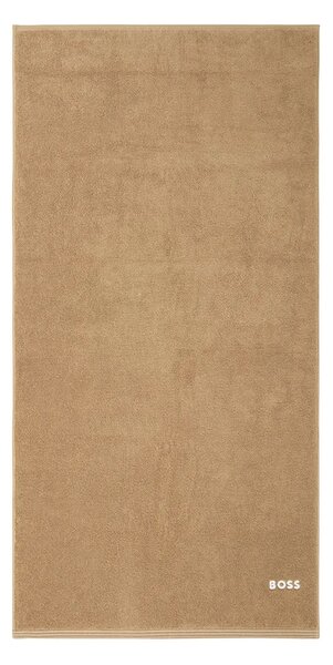 BOSS Srednje velika bombažna brisača BOSS EDGE Pecan 70 x 140 cm