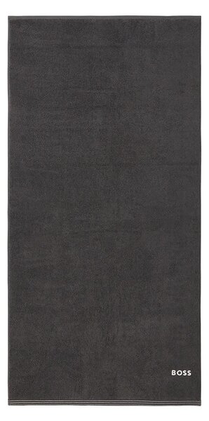BOSS Srednje velika bombažna brisača BOSS EDGE Graphite 70 x 140 cm