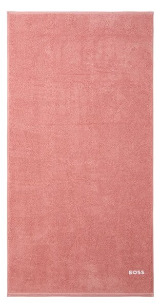 BOSS Srednje velika bombažna brisača BOSS EDGE Blush 70 x 140 cm