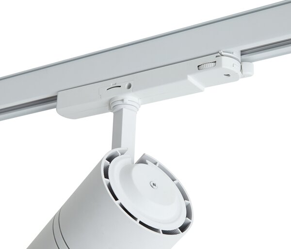 Sodobni reflektor za tirnice bele barve za 3-fazne tirnice vklj. LED - 3-Phase Ruler