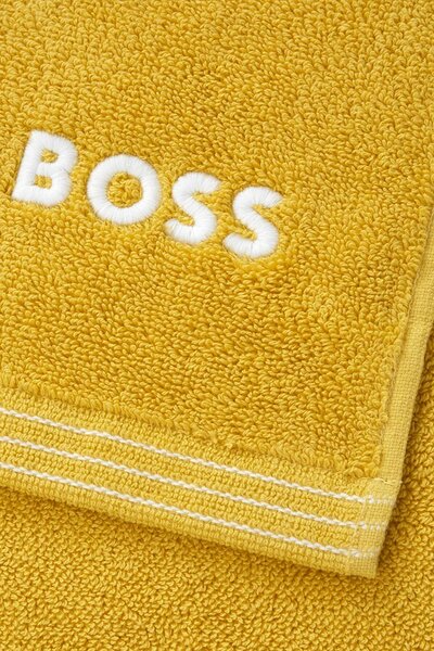 BOSS Srednje velika bombažna brisača BOSS EDGE Citrus 70 x 140 cm