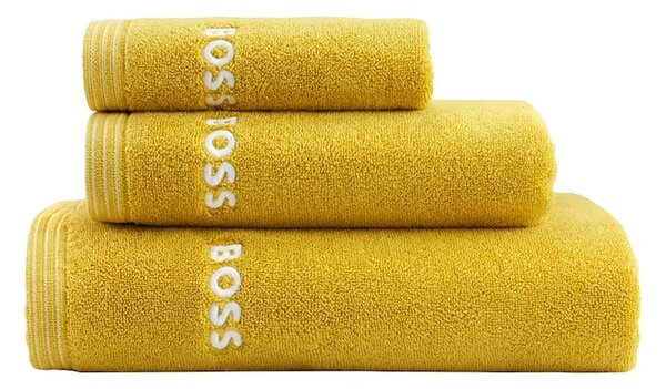 BOSS Srednje velika bombažna brisača BOSS EDGE Citrus 70 x 140 cm