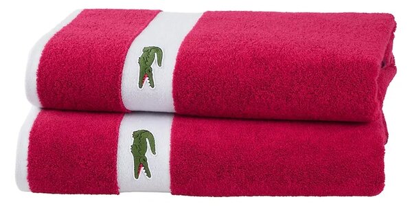 Lacoste Srednje velika bombažna brisača Lacoste LCASUAL Bigarreau 70 x 140 cm